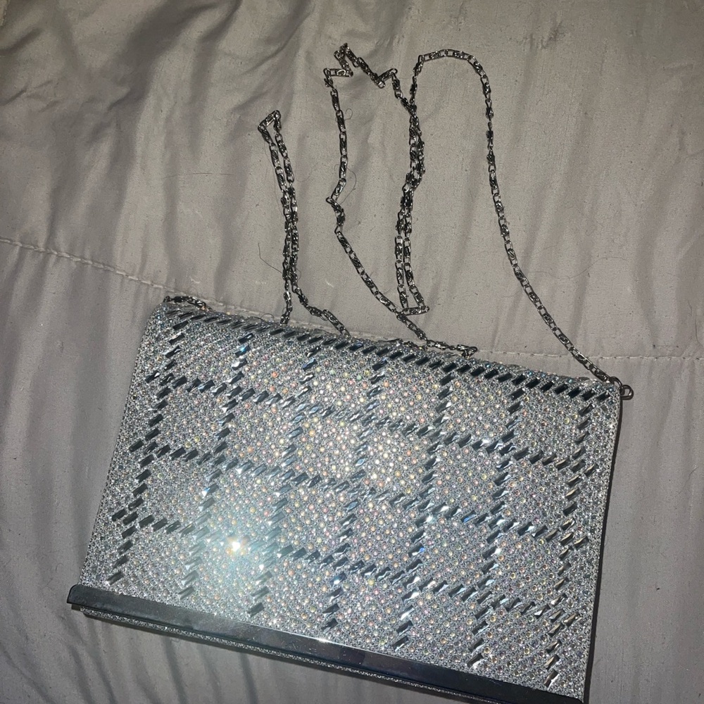 Elegant Silver Clutch Bag